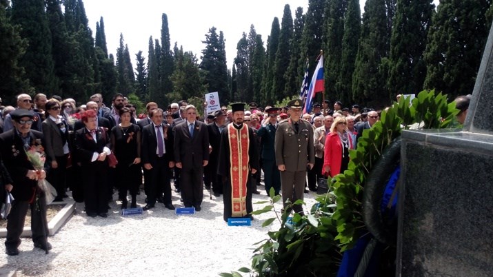 9 Μαΐου 2014 - ο εορτασμός της Ημέρας Νίκης του Β' Παγκόσμιου Πολέμου στα Συμμαχικά νεκροταφεία του Ζέιτενλικ στη Θεσσαλονίκη