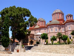 Monastery-Xenofontos-on-Mount-Athos,-Chalkidiki,-Greece-(3)