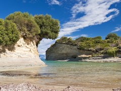 small-Seashore landscape of Canal d'amour in Corfu island