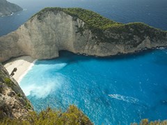 small-Shipwreck beach on greek island  Zakynthos