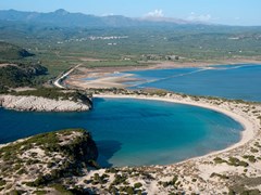 small-Voidokilia beach, Peloponnese, Greece