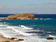 small-Windy coast on Naxos, Greece
