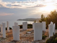 small-zodiac on seacoast of island Thassos,Greece