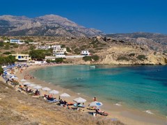 пляж Карпатоса у затоці Лефкос, Греція
