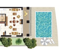 One-Bedroom Dream Villa Private Pool, 1st Row