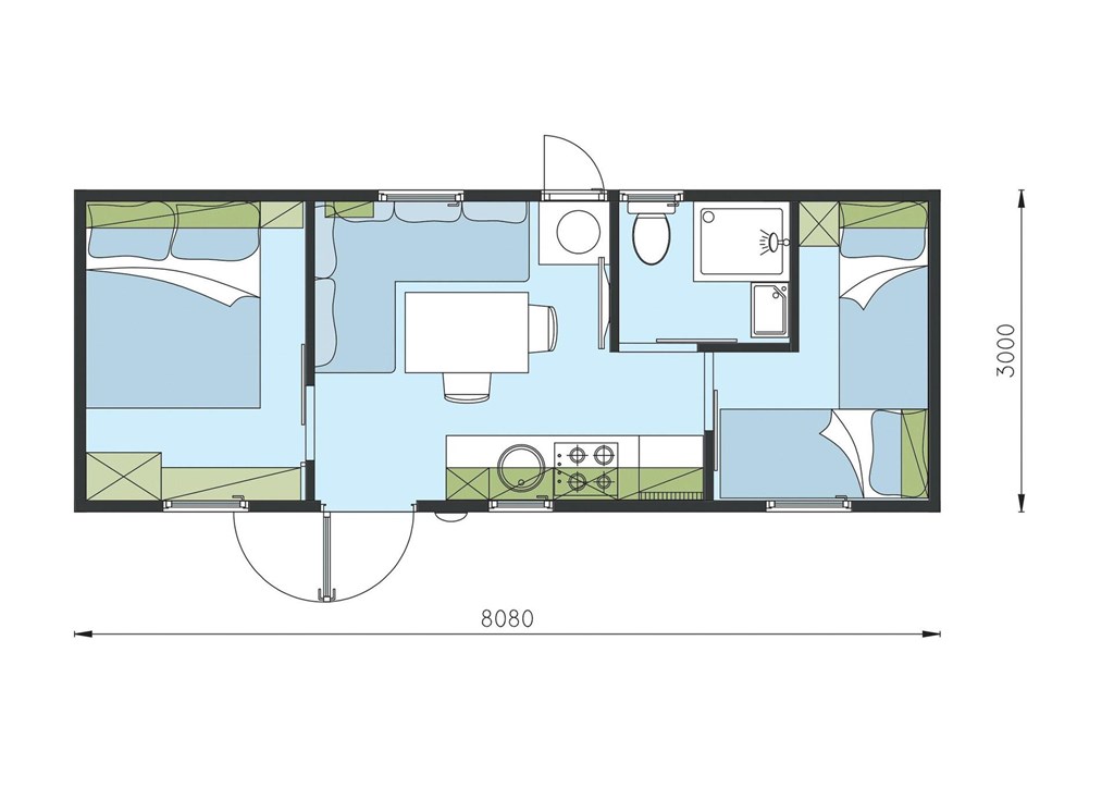 Mobile Homes Mediteran Campsite Klenovica: Room MOBILE HOME STANDARD