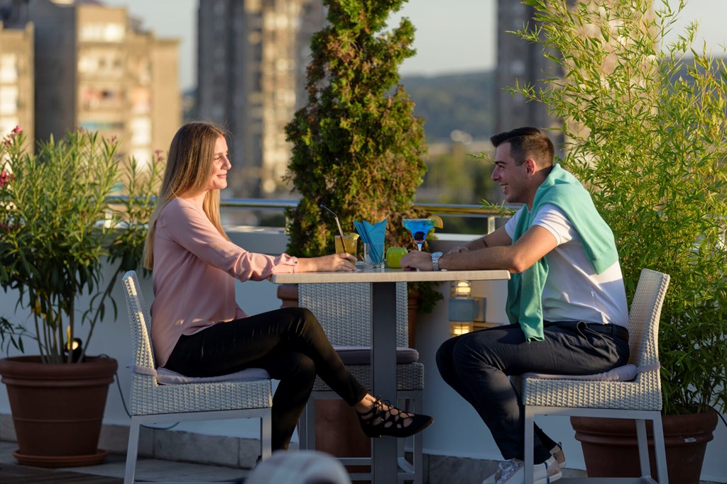 In Hotel Belgrade: Terrace